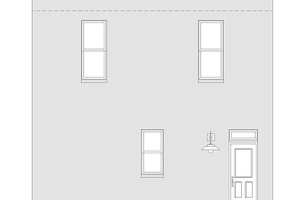 Exterior - Rear Elevation for Southern House Plan #932-98 - 2 bed, 1 bath