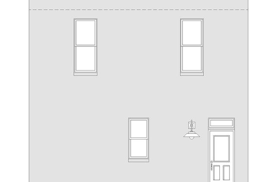 Exterior - Rear Elevation for Southern House Plan #932-98 - 2 bed, 1 bath