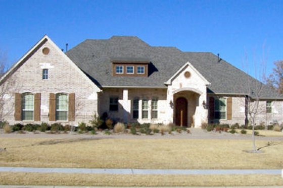 Exterior - Front Elevation for European House Plan #84-342 - 4 bed, 4 bath