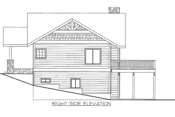 Exterior - Other Elevation for Cabin House Plan #117-759 - 3 bed, 2.5 bath