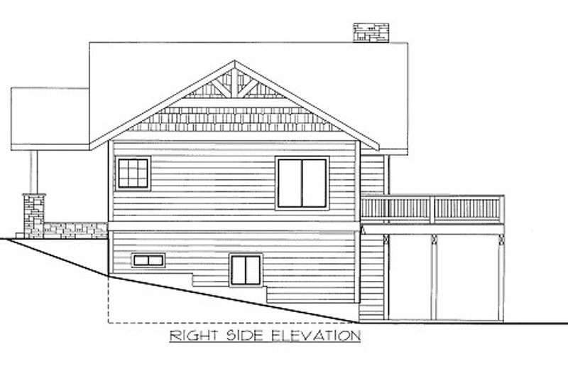 Home Plan - Exterior - Other Elevation for Cabin House Plan #117-759 - 3 bed, 2.5 bath