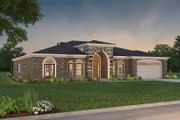 Adobe / Southwestern Style House Plan - 4 Beds 3 Baths 2735 Sq/Ft Plan #1-1136 