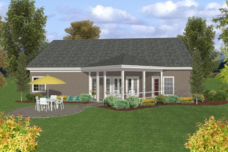 Dream House Plan - Exterior - Rear Elevation for Craftsman House Plan #56-550 - 3 bed, 2.5 bath