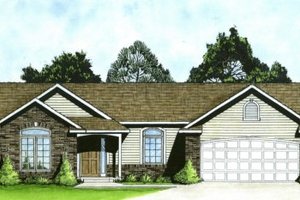 Ranch Exterior - Front Elevation Plan #58-161