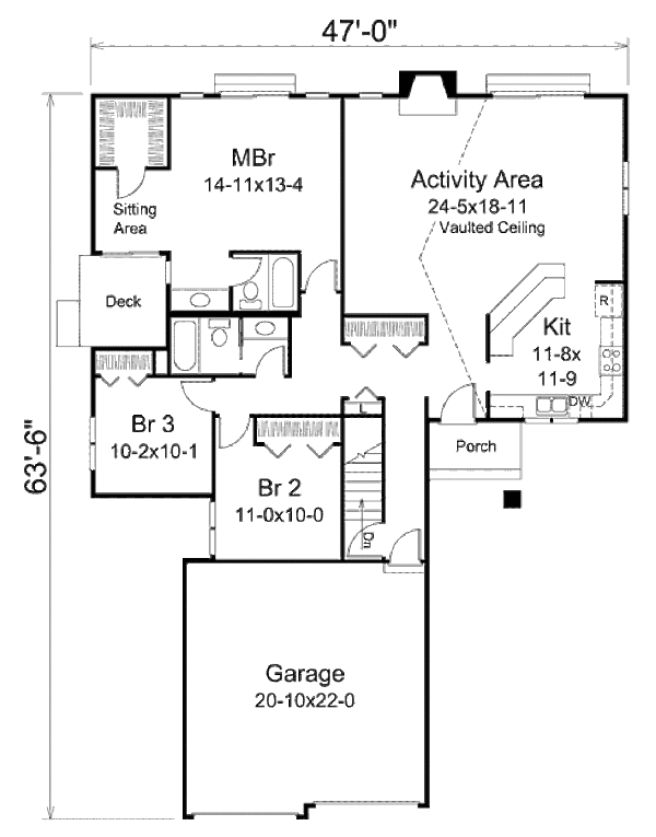 Dream House Plan - Traditional Floor Plan - Main Floor Plan #57-433