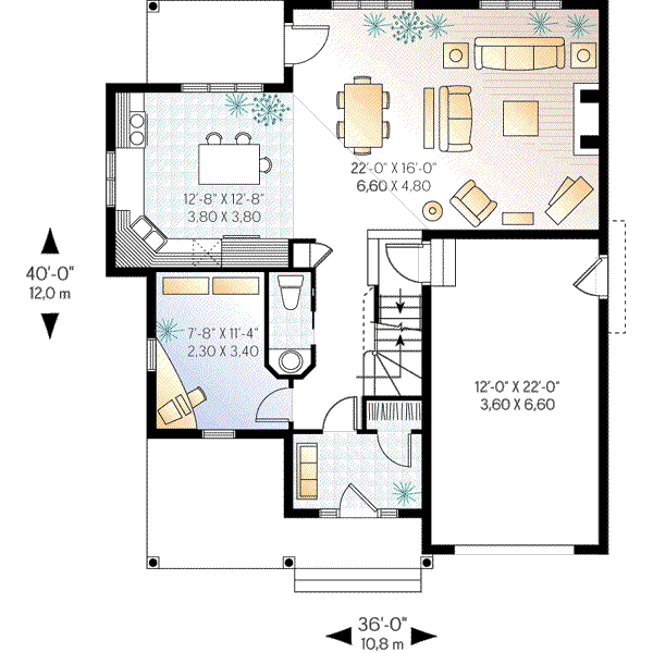 House Plan Design - European Floor Plan - Main Floor Plan #23-334