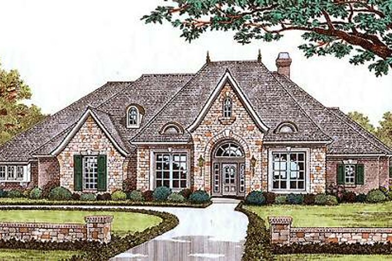 Home Plan - European Exterior - Front Elevation Plan #310-540