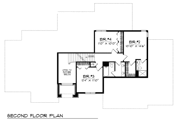 Home Plan - European Floor Plan - Upper Floor Plan #70-436