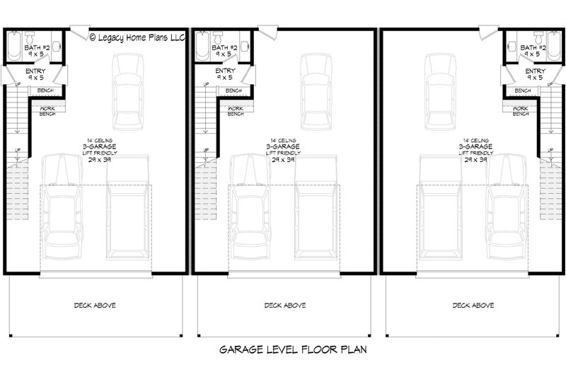 House Blueprint - Floor Plan - Lower Floor for Contemporary House Plan #932-895 - 4 bed, 6.5 bath