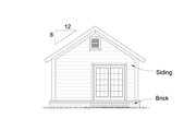 Cottage Style House Plan - 1 Beds 1 Baths 395 Sq/Ft Plan #513-2182 
