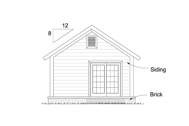 Dream House Plan - Exterior - Rear Elevation for Cottage House Plan #513-2182 - 1 bed, 1 bath