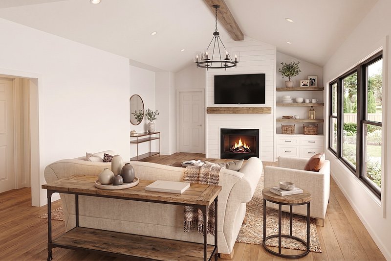 Architectural House Design - Interior - Family Room for Country House Plan #1089-74 - 3 bed, 2 bath