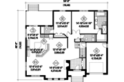 European Style House Plan - 2 Beds 2 Baths 1856 Sq/Ft Plan #25-4617 