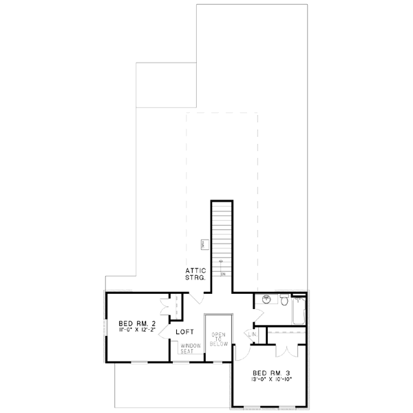 House Plan Design - Southern Floor Plan - Upper Floor Plan #17-271