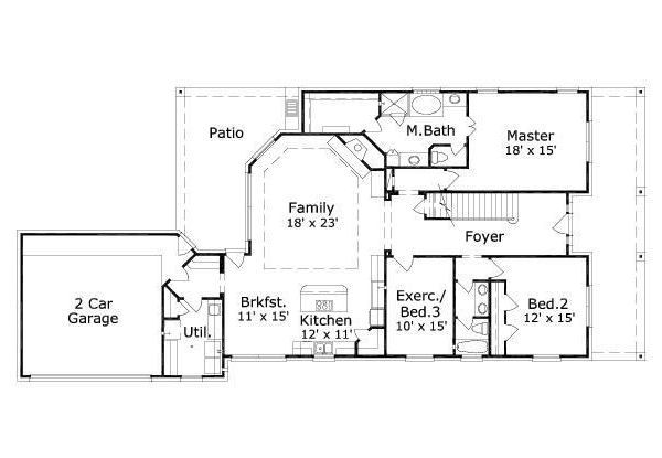 European Floor Plan - Main Floor Plan #411-636