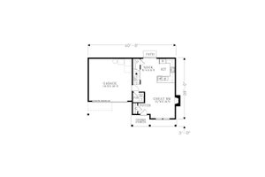 Floor Plan - Main Floor for Craftsman House Plan #53-640 - 3 bed, 2.5 bath