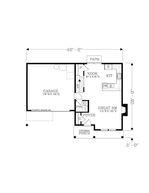 Craftsman Floor Plan - Main Floor Plan #53-640