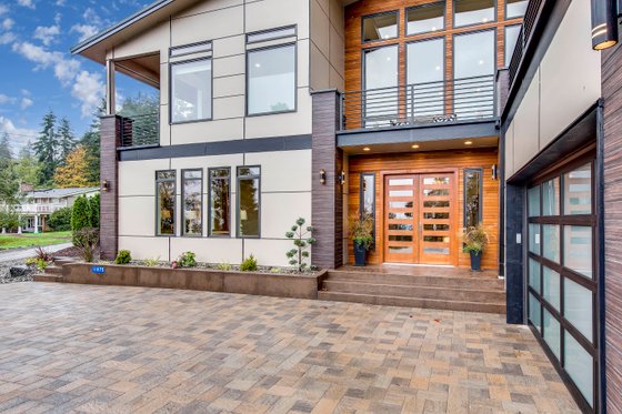 Exterior - Front Elevation 3 for Contemporary House Plan #1066-24 - 3 bed, 4 bath