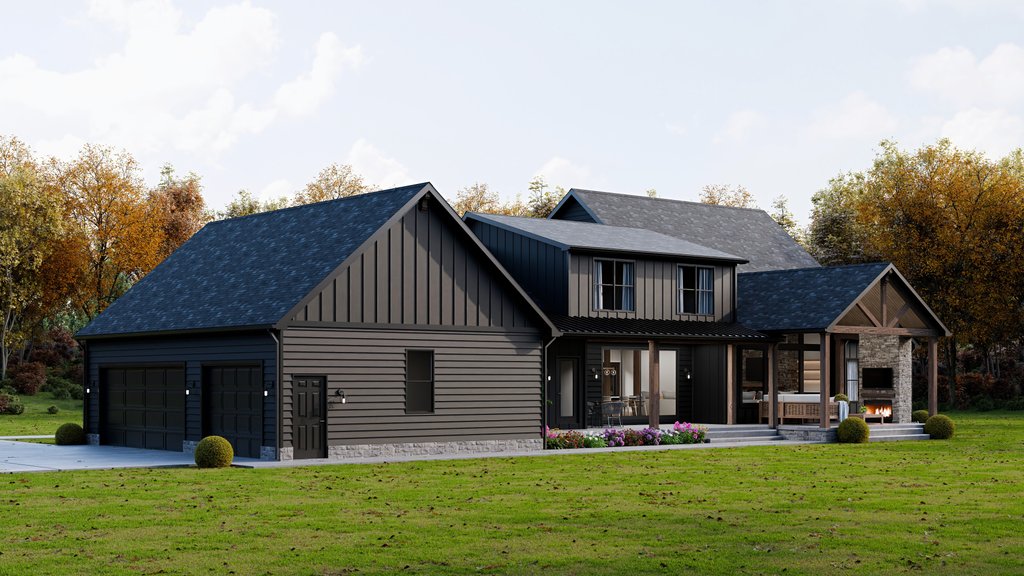 Exterior - Front Elevation 5 for Farmhouse House Plan #1089-64 - 4 bed, 4 bath