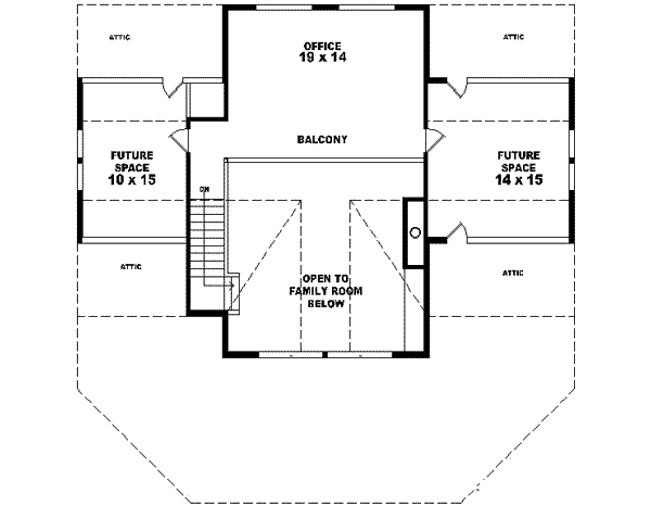 Traditional Floor Plan - Upper Floor Plan #81-502