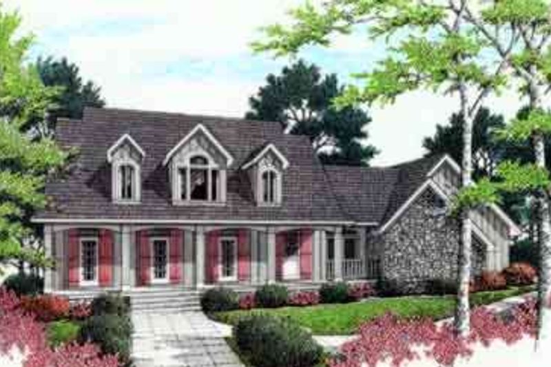 Dream House Plan - Mediterranean Exterior - Front Elevation Plan #45-243