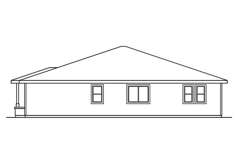 Dream House Plan - Exterior - Other Elevation 1 for Prairie House Plan #124-519 - 3 bed, 2 bath