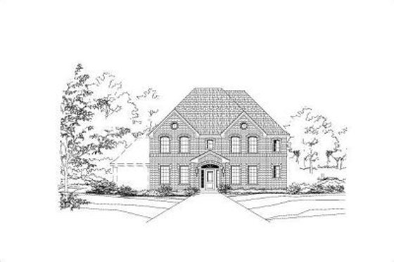 Exterior - Front Elevation for Colonial House Plan #411-509 - 4 bed, 3.5 bath