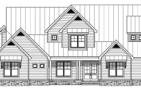 Exterior - Front Elevation 3 for Traditional House Plan #932-212 - 5 bed, 4.5 bath