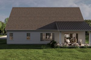 Exterior - Rear Elevation for Cottage House Plan #455-410 - 3 bed, 2 bath