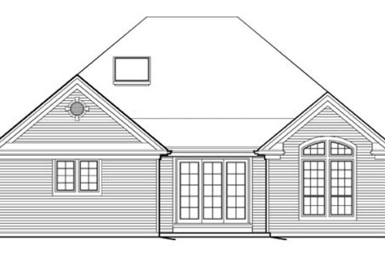 Exterior - Rear Elevation for Craftsman House Plan #48-279 - 2 bed, 2 bath