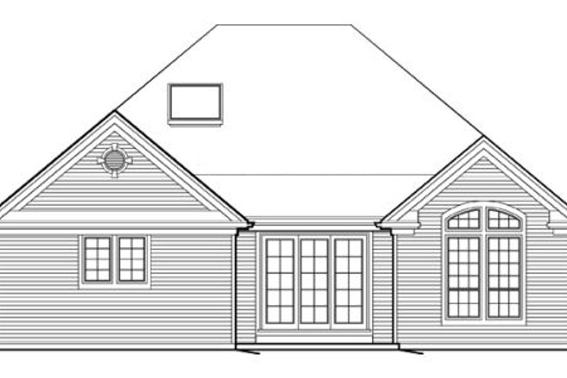 Home Plan - Exterior - Rear Elevation for Craftsman House Plan #48-279 - 2 bed, 2 bath