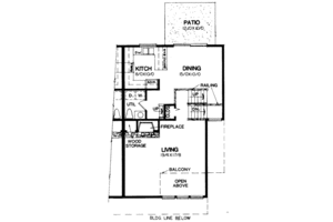 Floor Plan - Main Floor for Modern House Plan #303-255 - 3 bed, 2.5 bath