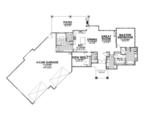 Prairie Floor Plan - Main Floor Plan #112-208