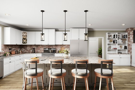 Interior - Kitchen for Country House Plan #44-259 - 3 bed, 2 bath