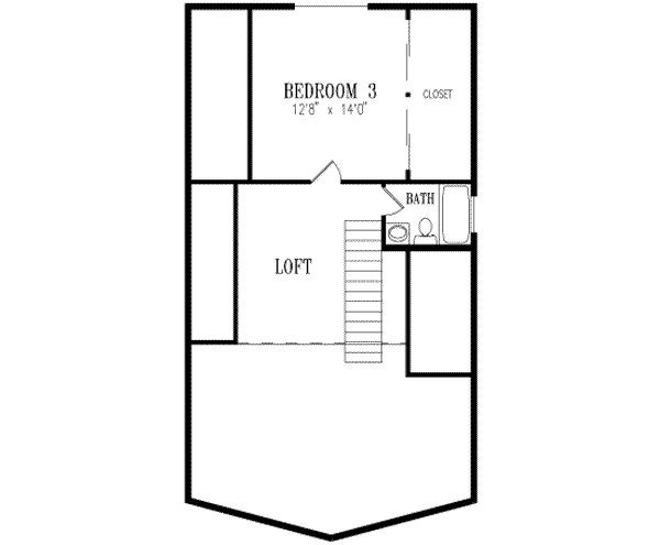 Cottage Floor Plan - Upper Floor Plan #1-275