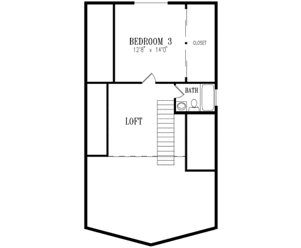 Architectural House Design - Cottage Floor Plan - Upper Floor Plan #1-275