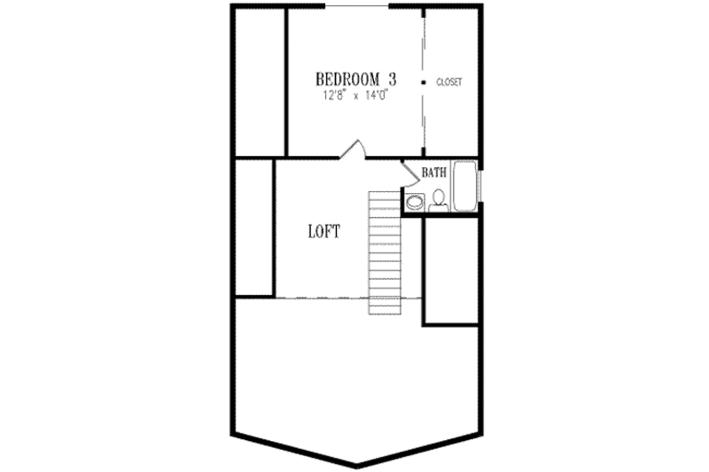 Dream House Plan - Floor Plan - Upper Floor for Cottage House Plan #1-275 - 3 bed, 2 bath