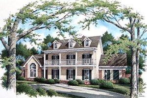 Colonial Exterior - Front Elevation Plan #45-332