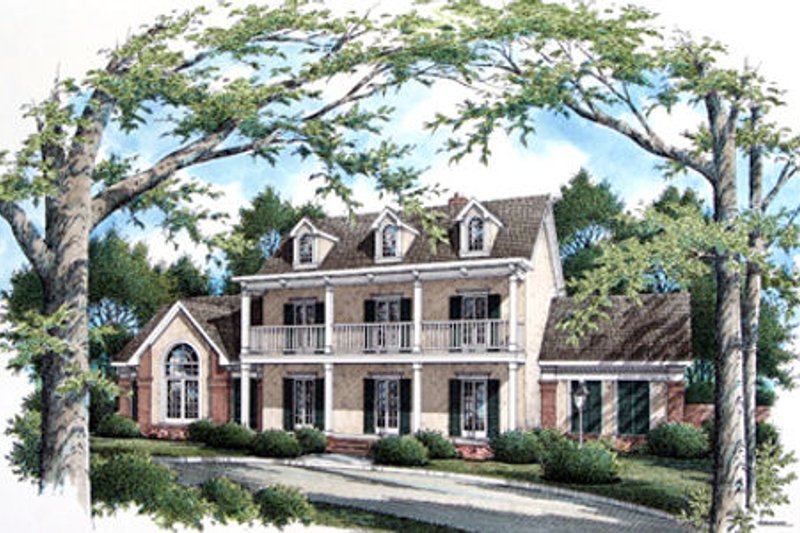 Architectural House Design - Colonial Exterior - Front Elevation Plan #45-332