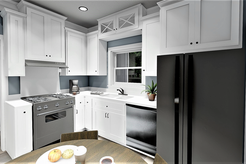 Architectural House Design - Interior - Kitchen 1 for Farmhouse House Plan #44-224 - 3 bed, 2 bath