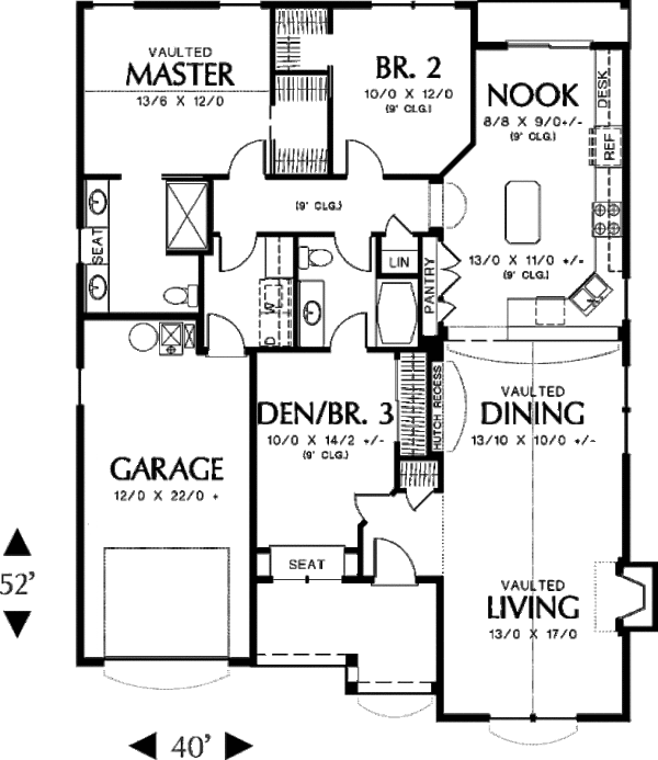 House Plan Design - Traditional Floor Plan - Main Floor Plan #48-280