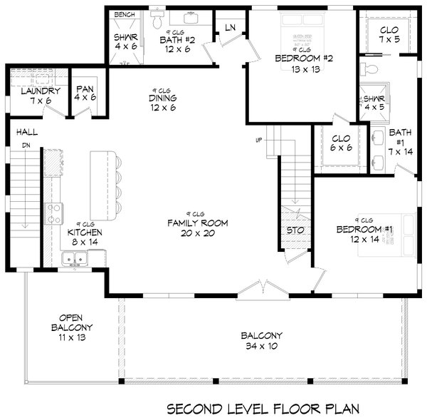 House Blueprint - Contemporary Floor Plan - Main Floor Plan #932-1233