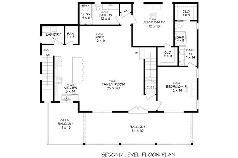 House Design - Floor Plan - Main Floor for Contemporary House Plan #932-1233 - 3 bed, 4 bath