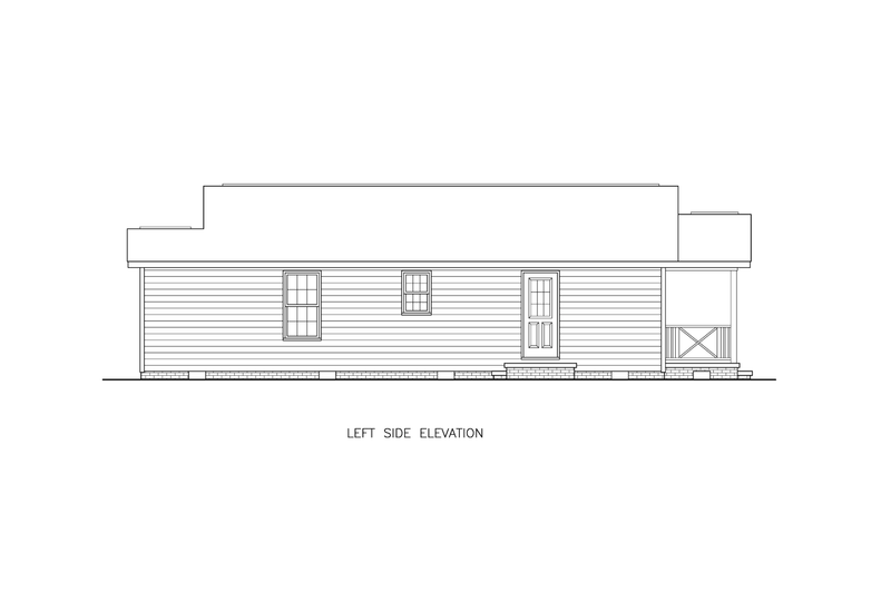 Architectural House Design - Exterior - Other Elevation for Traditional House Plan #54-633 - 2 bed, 1 bath