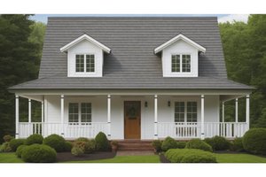 Country Exterior - Front Elevation Plan #3-286