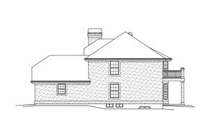 Exterior - Other Elevation 1 for European House Plan #57-144 - 3 bed, 2 bath
