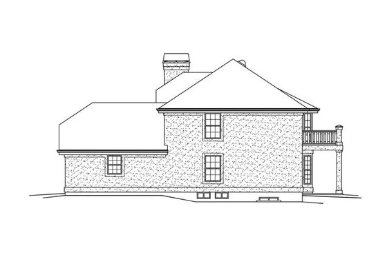 Exterior - Other Elevation 1 for European House Plan #57-144 - 3 bed, 2 bath