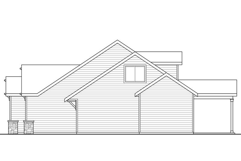 Architectural House Design - Exterior - Other Elevation for Craftsman House Plan #124-1025 - 3 bed, 2 bath