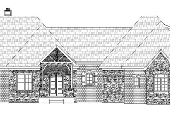 Exterior - Front Elevation 3 for Country House Plan #932-125 - 3 bed, 3.5 bath