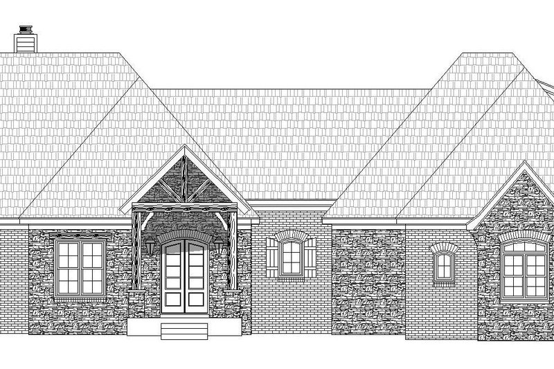 House Blueprint - Exterior - Front Elevation 3 for Country House Plan #932-125 - 3 bed, 3.5 bath
